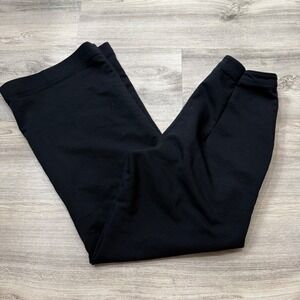 Lisa Rinna Collection Black Wide Leg Sailor Button Pants Womens Size 6